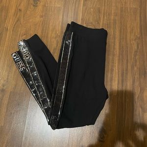 Guess black leggings Maila Sequin sides logo